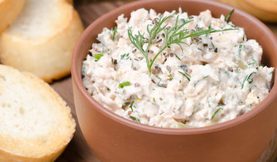 Salmon Rillettes with Toasted Baguette