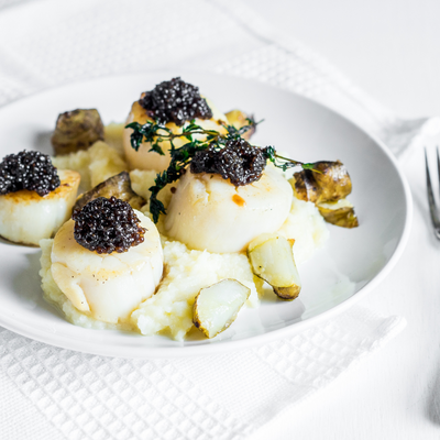 Caviar with Scallops