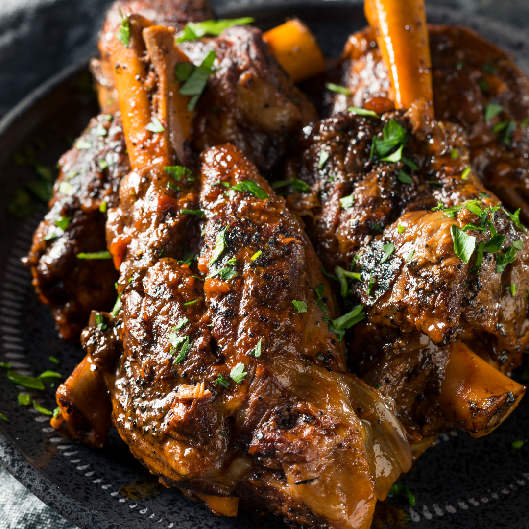 Lamb Shank with Rosemary Mint Sauce