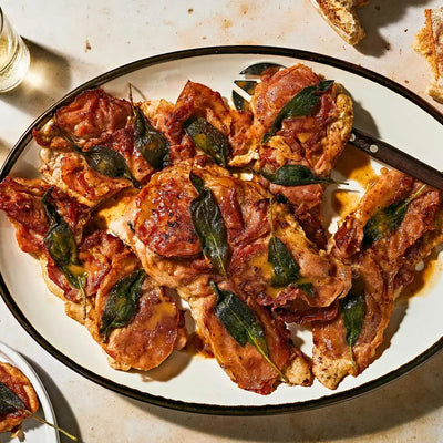 Saltimbocca de ternera con jamón español 