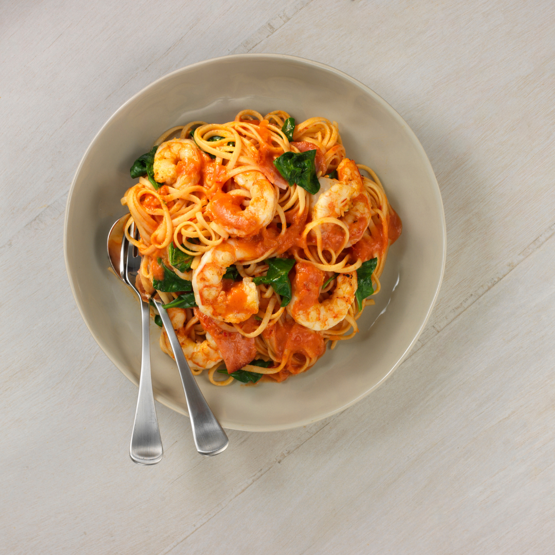 Caledonian Salt Prawn Linguine with Lemon and Garlic