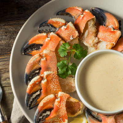 Stone Crab Claws with Mustard Cream Sauce