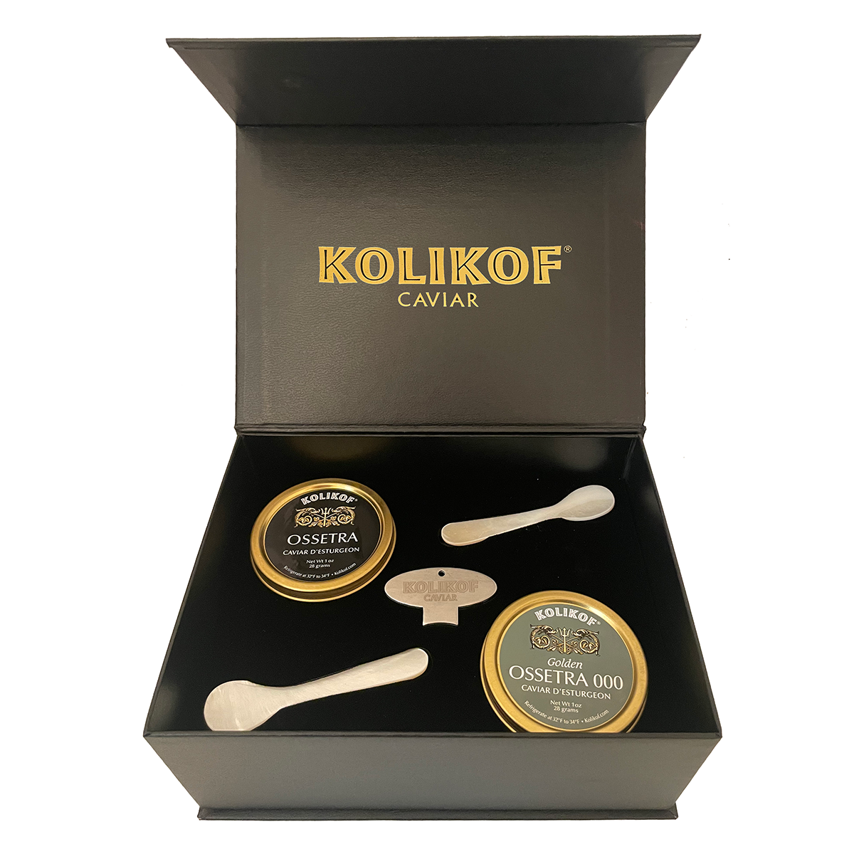 Holiday Caviar Gift - Two 28g or Two 50g Caviars (Gift Box, 2 Spoons & 1 Key)