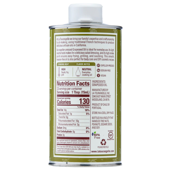 Aceite de semilla de uva (250ml)