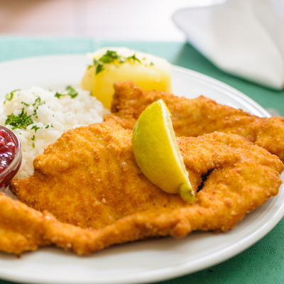 Austrian style Veal Scallopini Schnitzel (Sizes 4oz, 12oz. and 16oz.)