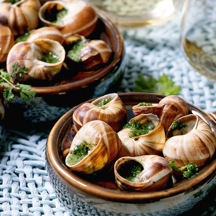 Caracoles con mantequilla de ajo y perejil - Listo para cocinar