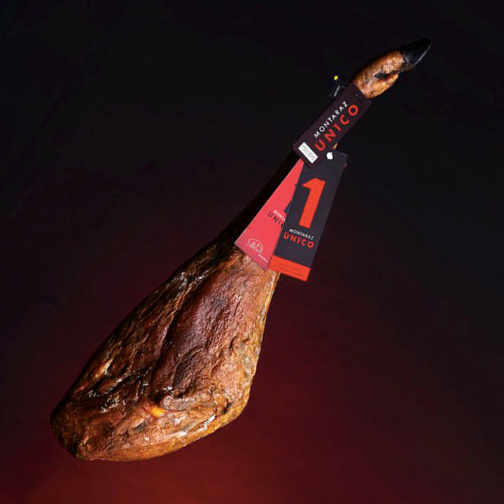 Montaraz - Hueso 100% Ibérico en Jamón, pienso de bellota, Bellota, Pata Negra - (16-18lbs.)