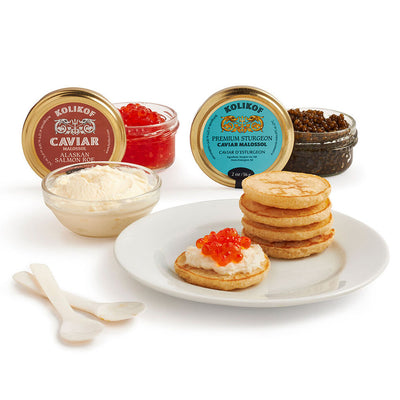 Buy Sturgeon Caviar and Alaskan Salmon Roe Gift Set