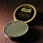 Golden Russian Ossetra Caviar. A Light Colored Caviar Grain Fine Ossetra Flavor.