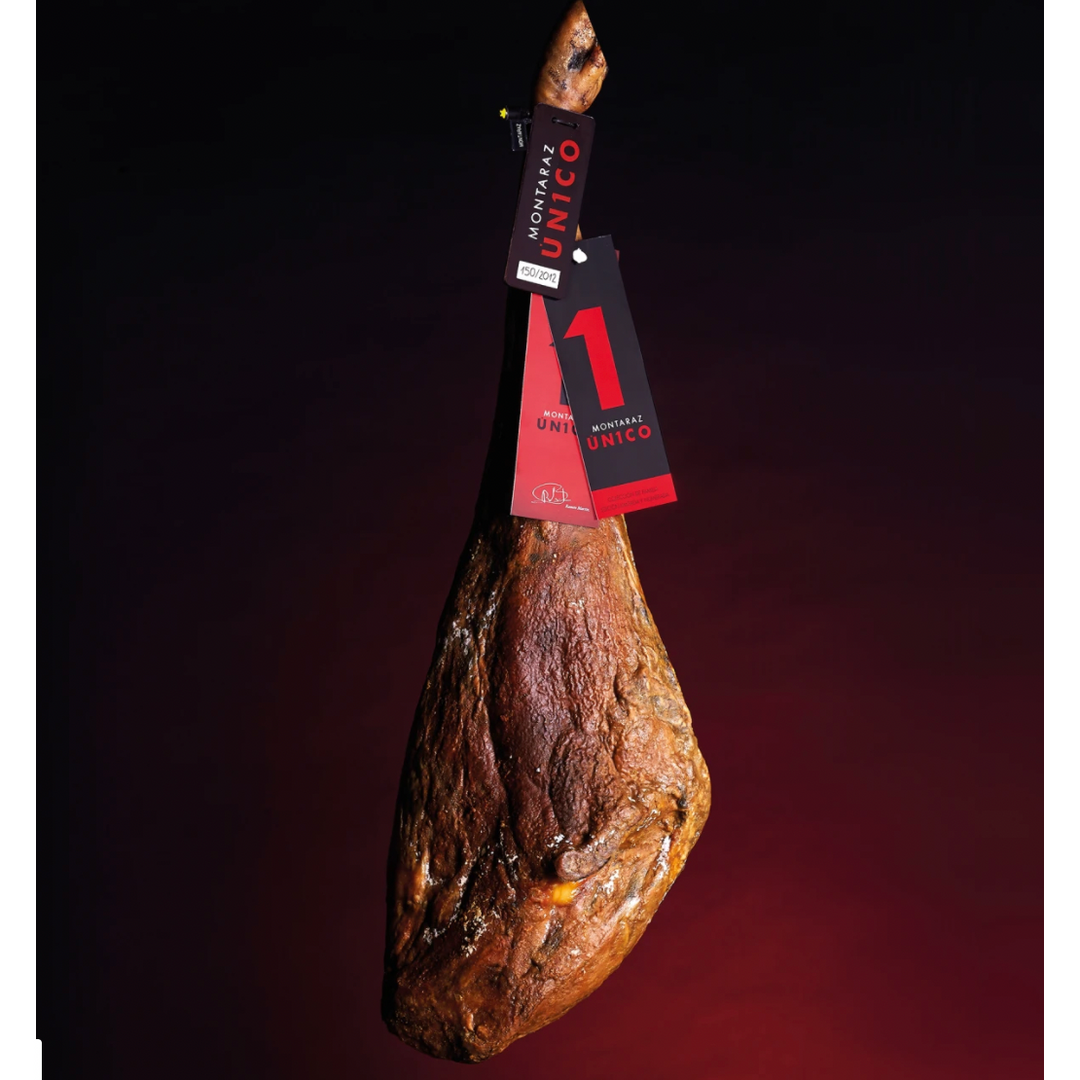 Montaraz - Hueso 100% Ibérico en Jamón, pienso de bellota, Bellota, Pata Negra - (16-18lbs.)