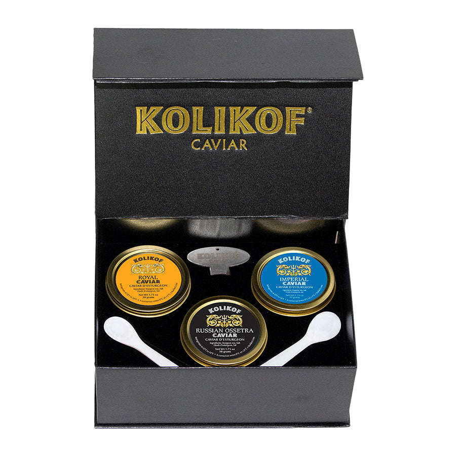 Gourmet Caviar Gift Sampler. Buy Online at Kolikof.com.