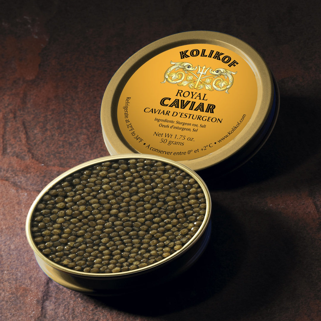 Set de regalo de caviar de esturión Ossetra y Kaluga